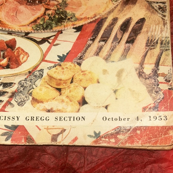October 4, 1953 edition of Cissy Greg’s cookbook - Picture 2 of 9